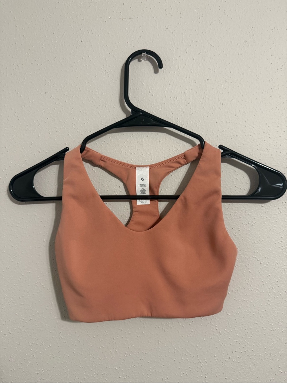 Lululemon In Alignment Racerback Bra Pink Savannah Size 2 B/C Cup